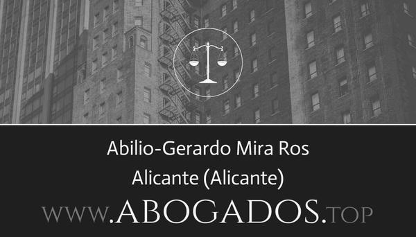 abogado Abilio-Gerardo Mira Ros en Alicante