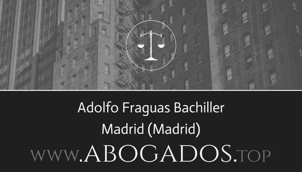 abogado Adolfo Fraguas Bachiller en Madrid