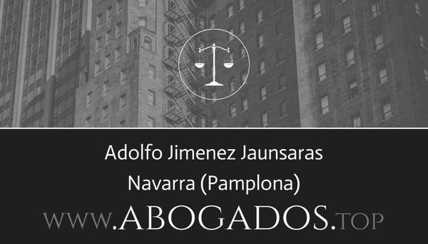 abogado Adolfo Jimenez Jaunsaras en Pamplona