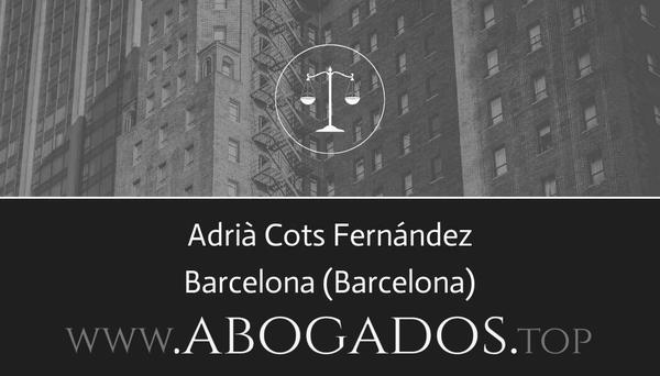 abogado Adrià Cots Fernández en Barcelona