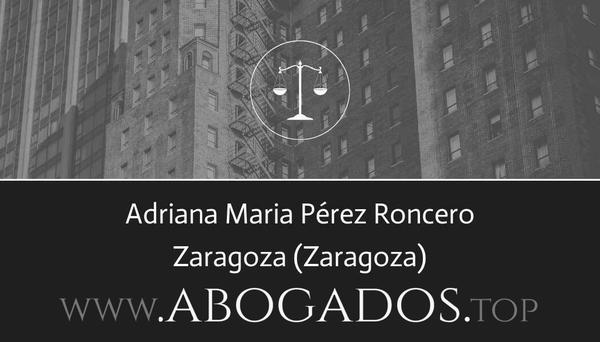 abogado Adriana Maria Pérez Roncero en Zaragoza