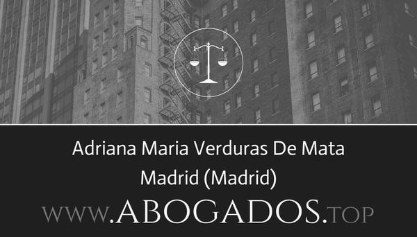 abogado Adriana Maria Verduras De Mata en Madrid