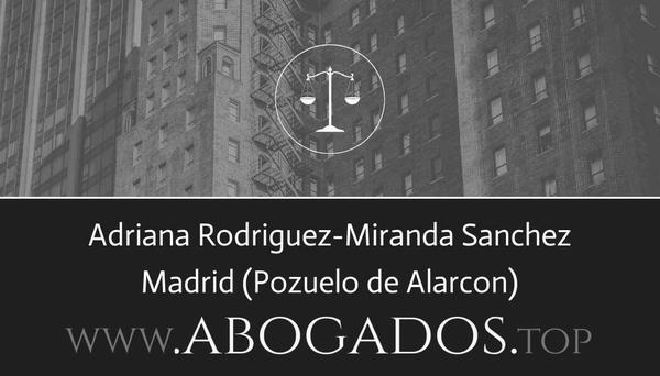 abogado Adriana Rodriguez-Miranda Sanchez en Pozuelo de Alarcon