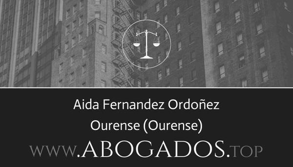 abogado Aida Fernandez Ordoñez en Ourense