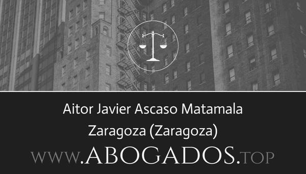 abogado Aitor Javier Ascaso Matamala en Zaragoza