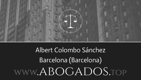 abogado Albert Colombo Sánchez en Barcelona