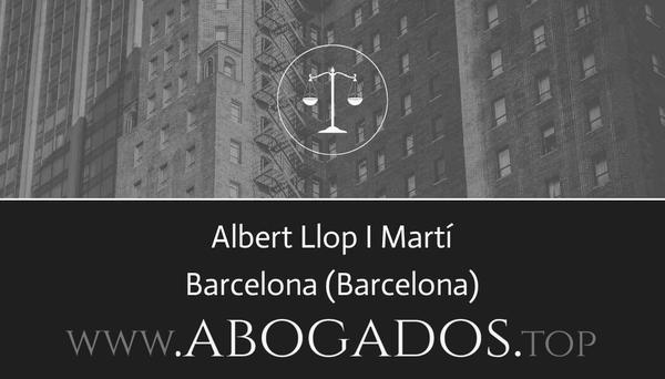 abogado Albert Llop I Martí en Barcelona