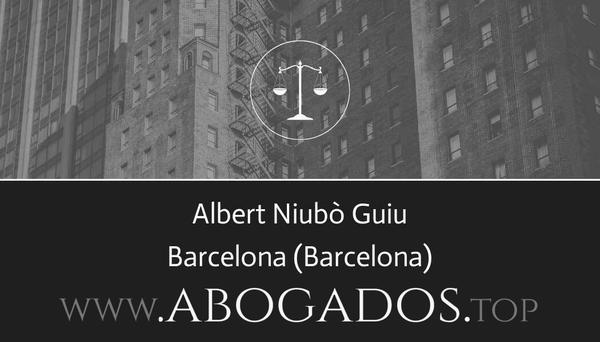 abogado Albert Niubò Guiu en Barcelona