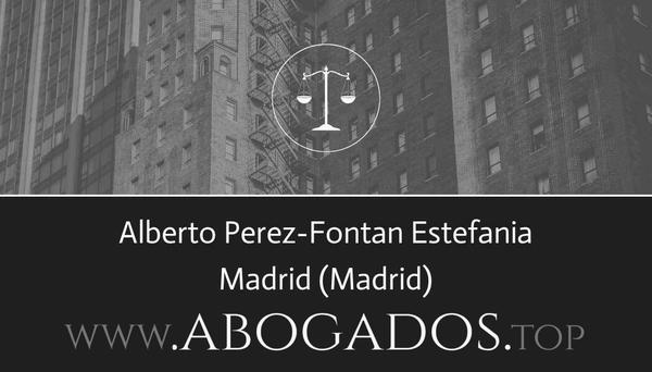 abogado Alberto Perez-Fontan Estefania en Madrid