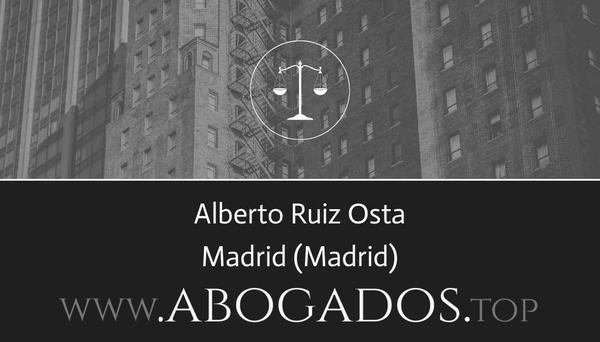 abogado Alberto Ruiz Osta en Madrid