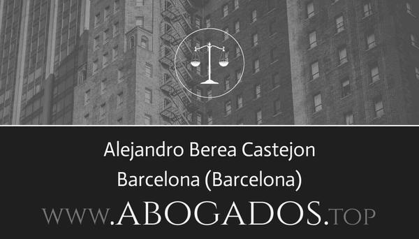 abogado Alejandro Berea Castejon en Barcelona