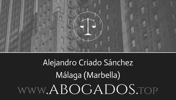 abogado Alejandro Criado Sánchez en Marbella