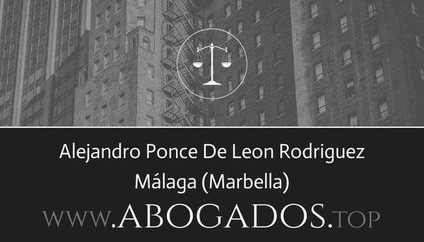 abogado Alejandro Ponce De Leon Rodriguez en Marbella