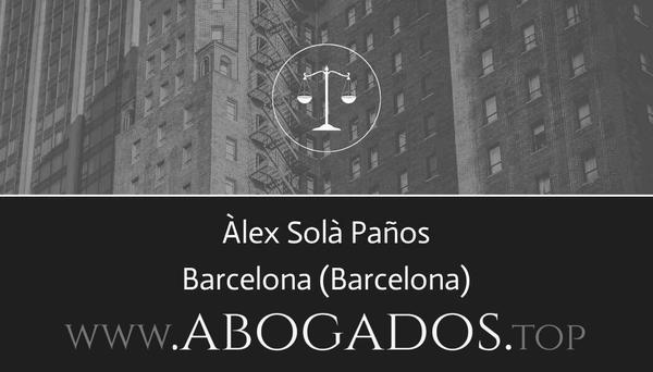 abogado Àlex Solà Paños en Barcelona