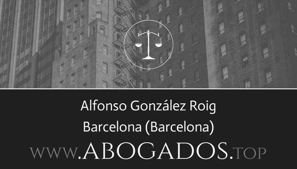 abogado Alfonso González Roig en Barcelona