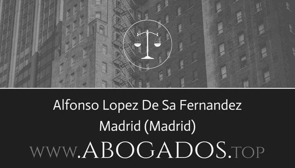 abogado Alfonso Lopez De Sa Fernandez en Madrid