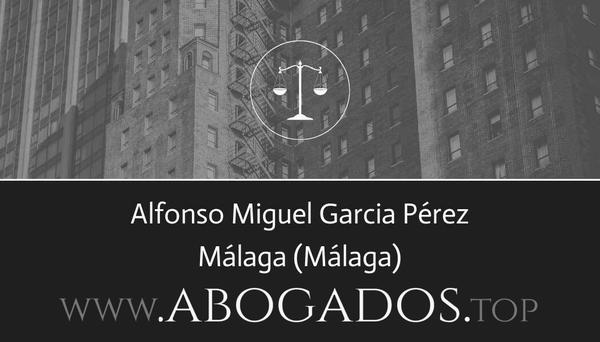 abogado Alfonso Miguel Garcia Pérez en Málaga