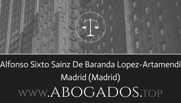 abogado Alfonso Sixto Sainz De Baranda Lopez-Artamendi en Madrid