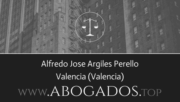 abogado Alfredo Jose Argiles Perello en Valencia