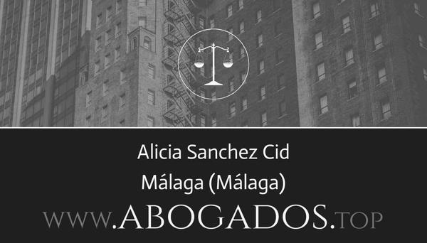 abogado Alicia Sanchez Cid en Málaga