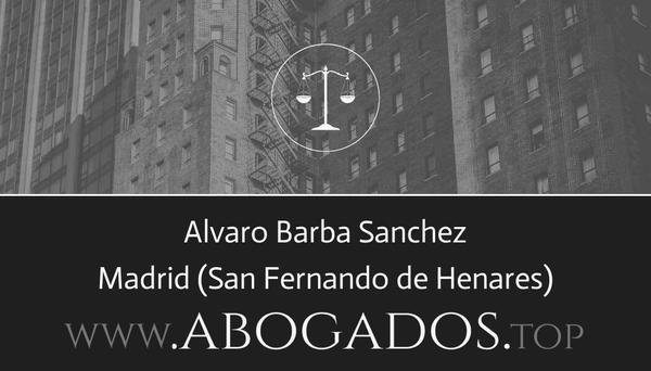 abogado Alvaro Barba Sanchez en San Fernando de Henares