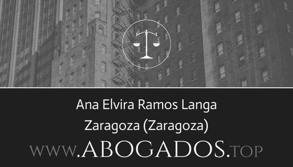 abogado Ana Elvira Ramos Langa en Zaragoza