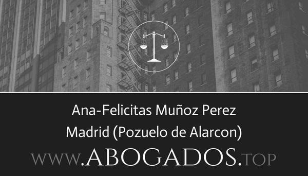 abogado Ana-Felicitas Muñoz Perez en Pozuelo de Alarcon