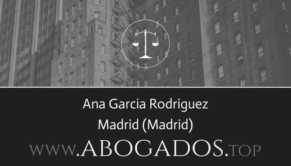 abogado Ana Garcia Rodriguez en Madrid