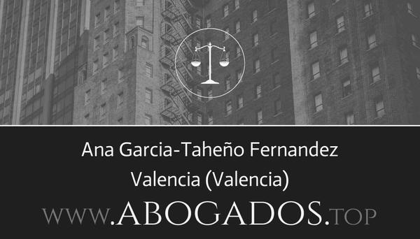 abogado Ana Garcia-Taheño Fernandez en Valencia