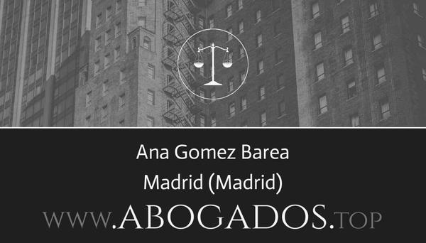 abogado Ana Gomez Barea en Madrid