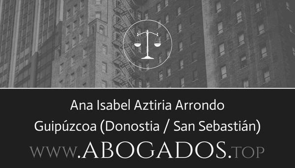 abogado Ana Isabel Aztiria Arrondo en Donostia / San Sebastián