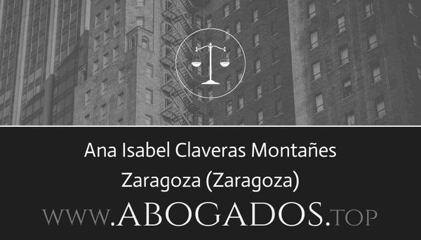 abogado Ana Isabel Claveras Montañes en Zaragoza