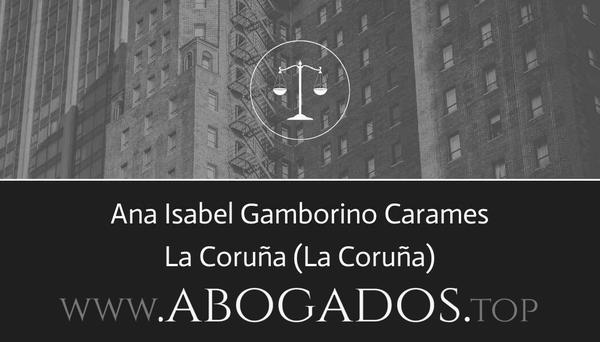 abogado Ana Isabel Gamborino Carames en La Coruña