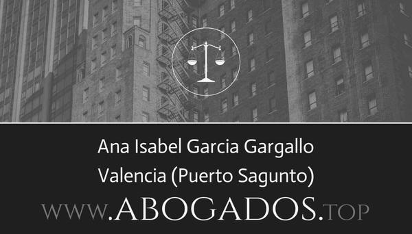 abogado Ana Isabel Garcia Gargallo en Puerto Sagunto