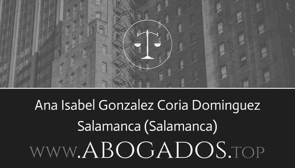 abogado Ana Isabel Gonzalez Coria Dominguez en Salamanca