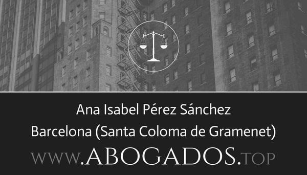 abogado Ana Isabel Pérez Sánchez en Santa Coloma de Gramenet