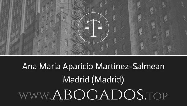 abogado Ana Maria Aparicio Martinez-Salmean en Madrid