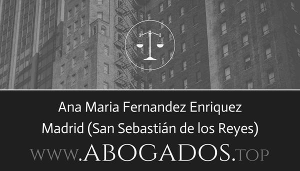 abogado Ana Maria Fernandez Enriquez en San Sebastián de los Reyes