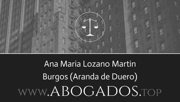 abogado Ana Maria Lozano Martin en Aranda de Duero