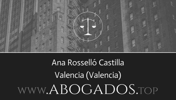 abogado Ana Rosselló Castilla en Valencia