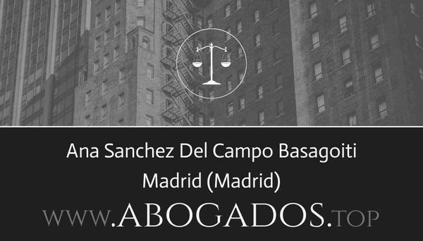 abogado Ana Sanchez Del Campo Basagoiti en Madrid