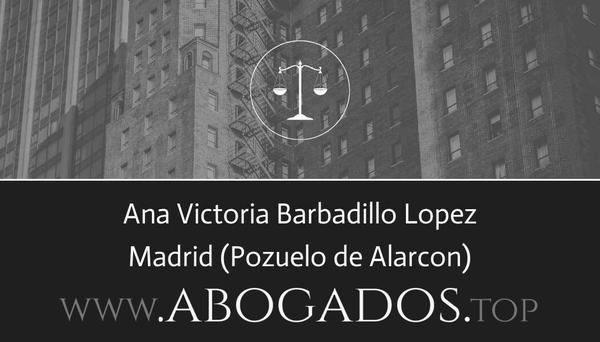 abogado Ana Victoria Barbadillo Lopez en Pozuelo de Alarcon