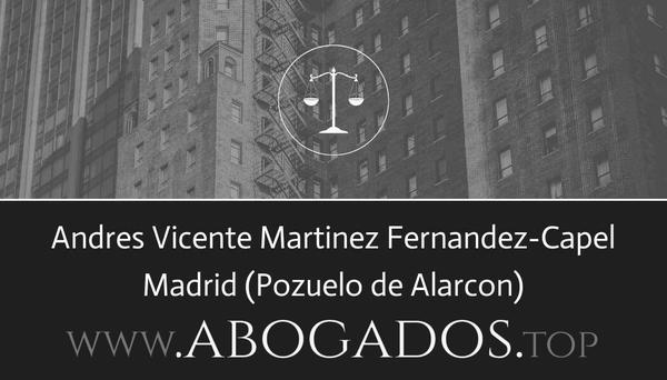 abogado Andres Vicente Martinez Fernandez-Capel en Pozuelo de Alarcon