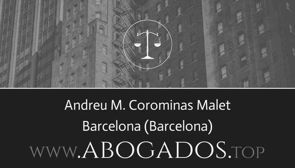 abogado Andreu M Corominas Malet en Barcelona