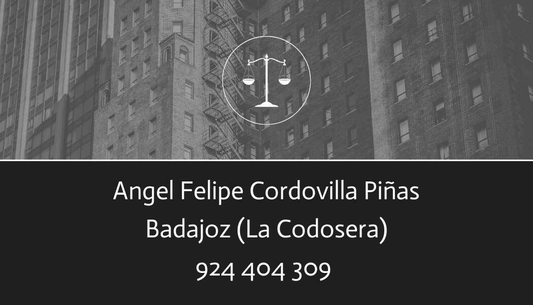 abogado Angel Felipe Cordovilla Piñas en La Codosera
