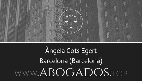 abogado Àngela Cots Egert en Barcelona