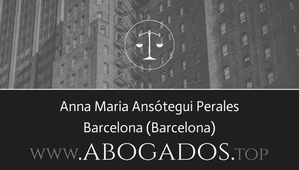 abogado Anna Maria Ansótegui Perales en Barcelona