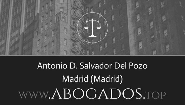 abogado Antonio D Salvador Del Pozo en Madrid