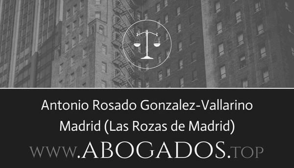 abogado Antonio Rosado Gonzalez-Vallarino en Las Rozas de Madrid