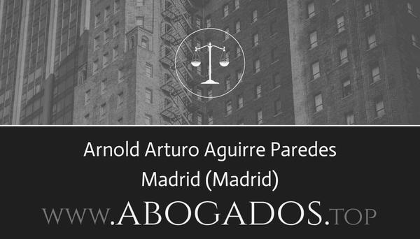 abogado Arnold Arturo Aguirre Paredes en Madrid